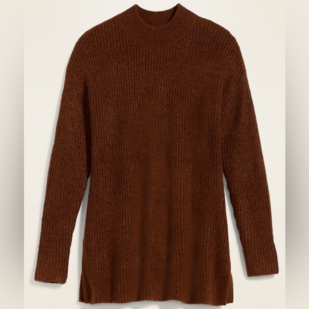 Old Navy Ribbed Tunic Sweater Women’s M Medium Brown